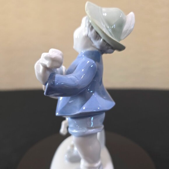 Gerold Porzellan "BOY WITH GUITAR AND DOG" Porcelain #6378A Figurine Statue - Picture 7 of 14